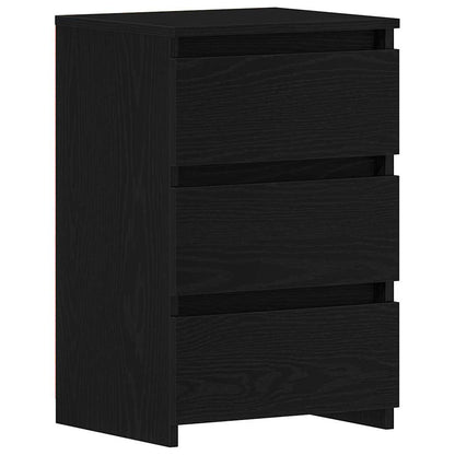 Nachttisch 2 stk. Schwarz Eichen-Optik 40 x 35 x 62,5 cm