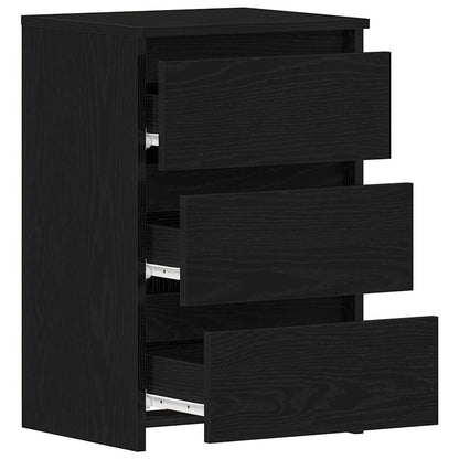Nachttisch 2 stk. Schwarz Eichen-Optik 40 x 35 x 62,5 cm