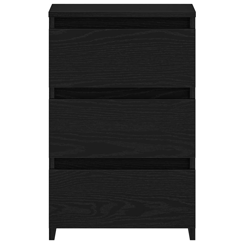 Nachttisch 2 stk. Schwarz Eichen-Optik 40 x 35 x 62,5 cm