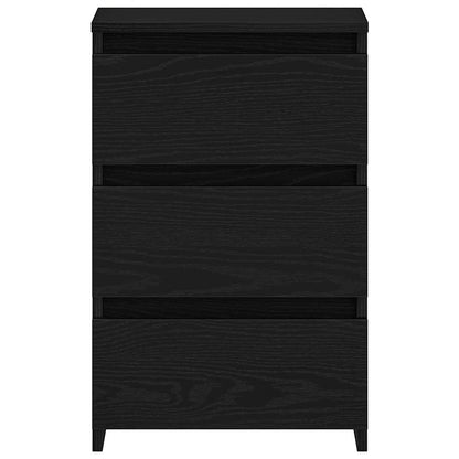 Nachttisch 2 stk. Schwarz Eichen-Optik 40 x 35 x 62,5 cm