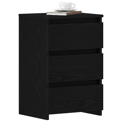 Nachttisch 2 stk. Schwarz Eichen-Optik 40 x 35 x 62,5 cm