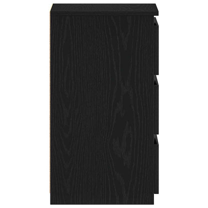 Nachttisch 2 stk. Schwarz Eichen-Optik 40 x 35 x 62,5 cm