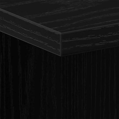 Nachttisch 2 stk. Schwarz Eichen-Optik 35 x 35 x 55 cm