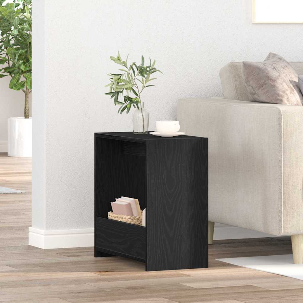 Beistelltisch Schwarz Eichen-Optik 50 x 26 x 50 cm
