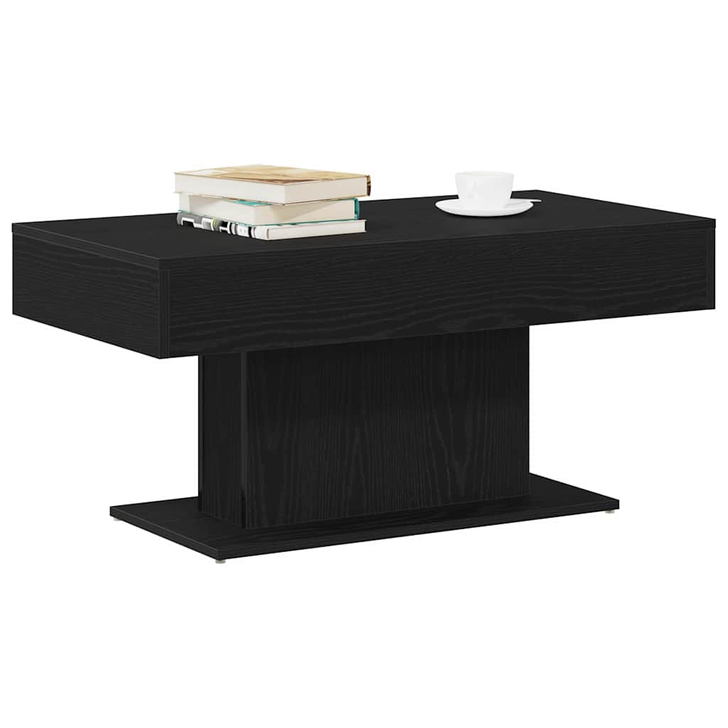 Couchtisch Schwarz Eichen-Optik 96 x 50 x 45 cm Holzwerkstoff