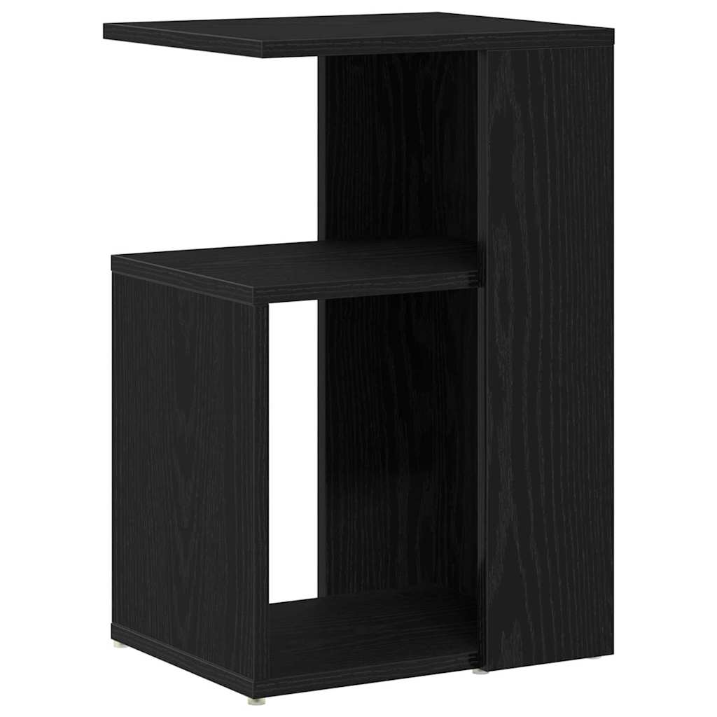 Beistelltisch Schwarz Eichen-Optik 36 x 30 x 56 cm