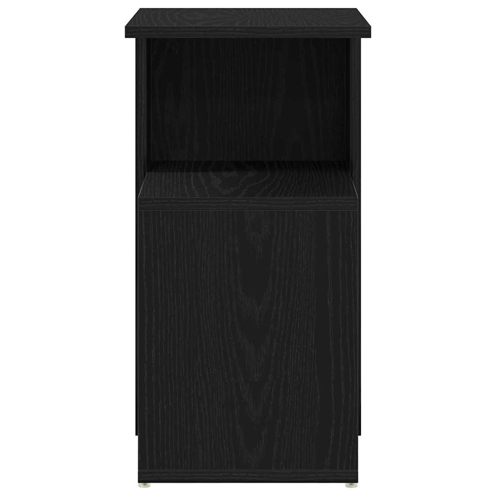 Beistelltisch Schwarz Eichen-Optik 36 x 30 x 56 cm