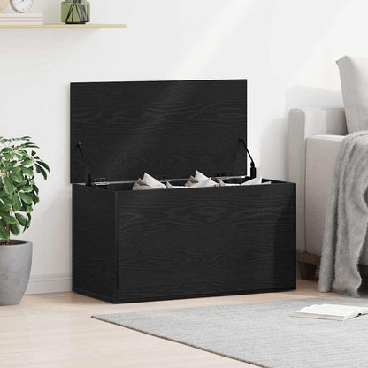Aufbewahrungsbox Schwarz Eichen-Optik 84 x 42 x 46 cm