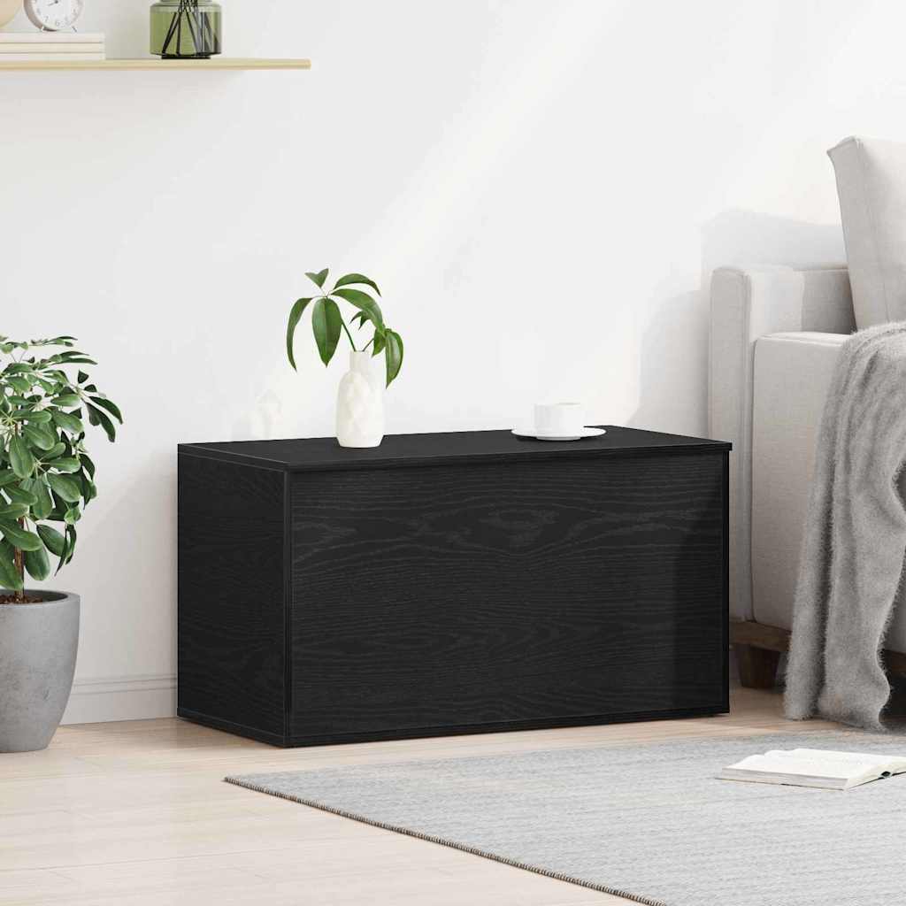 Aufbewahrungsbox Schwarz Eichen-Optik 84 x 42 x 46 cm