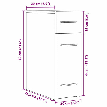 Apothekerschrank 20 x 45,5 x 60 cm Holzwerkstoff Altholz