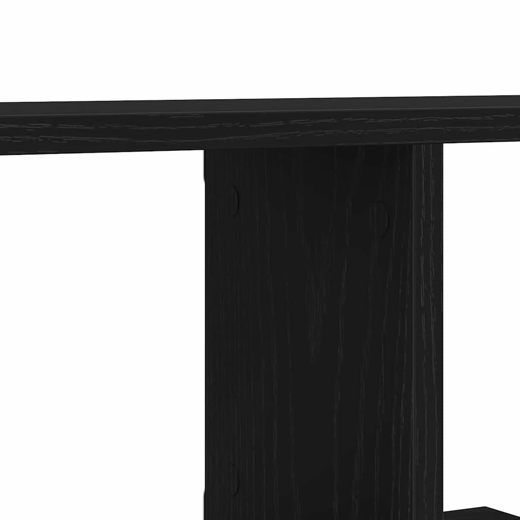 Wandmontiertes TV Regal Wandhalterung Schwarz Eichen-Optik