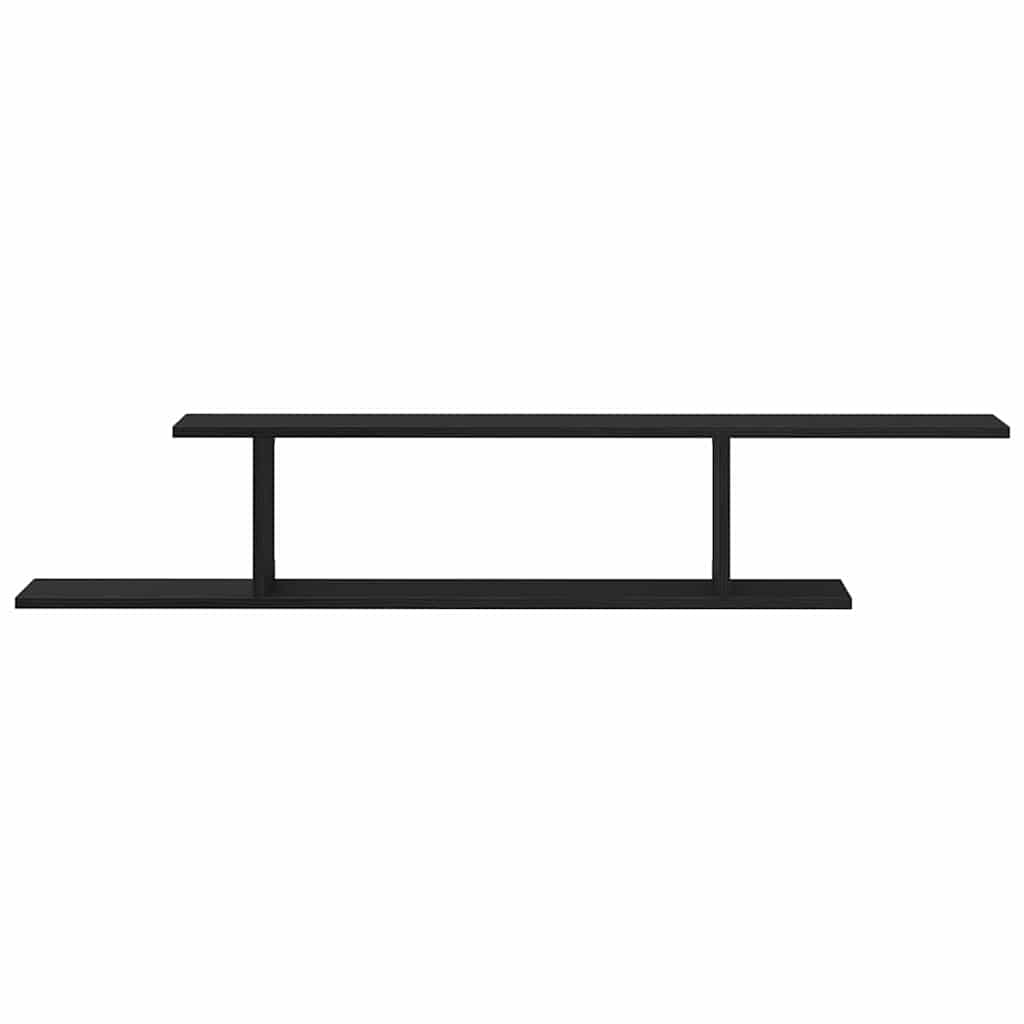 Wandmontiertes TV Regal Wandhalterung Schwarz Eichen-Optik