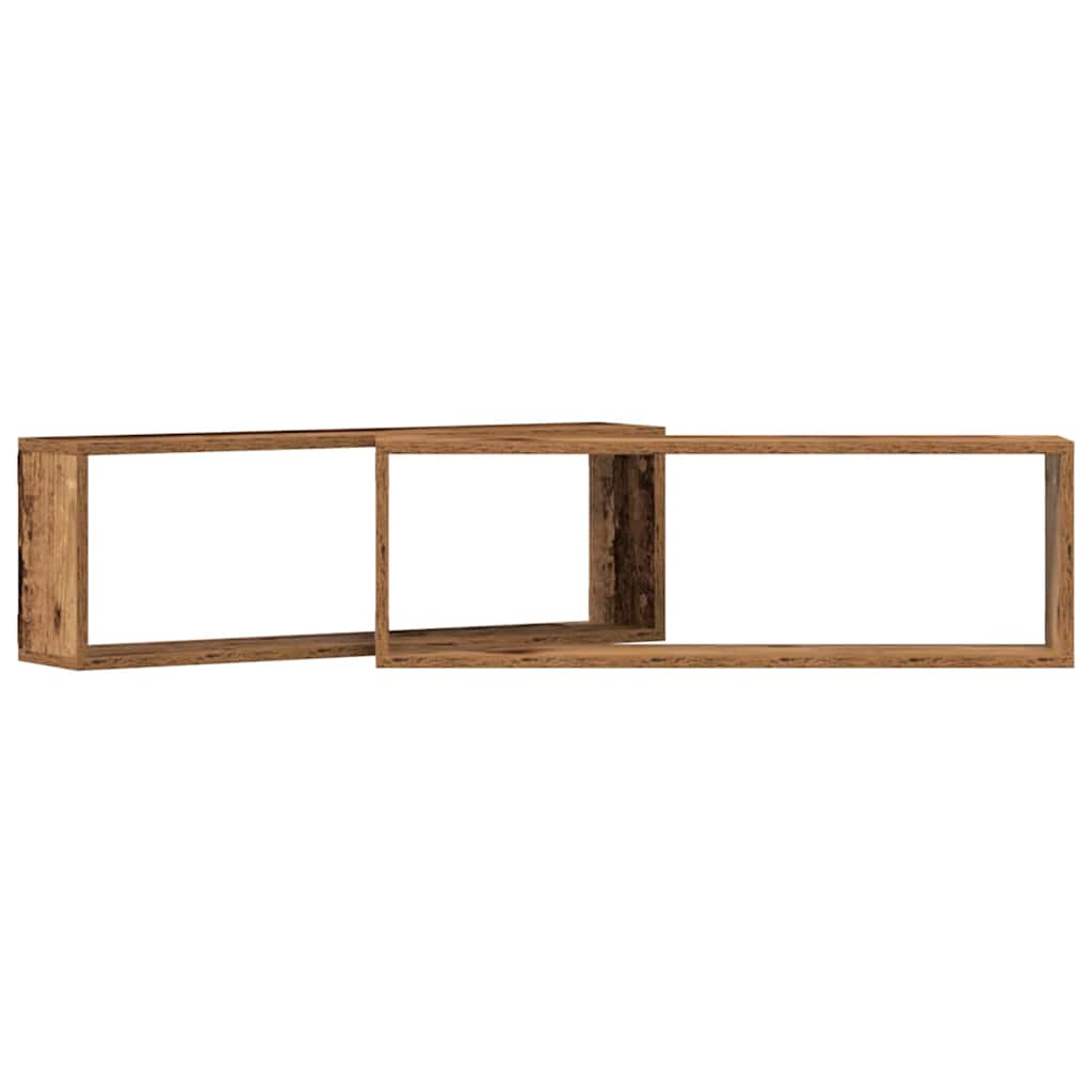 Wandregale 2 stk. Altholz 80 x 15 x 26 cm Holzwerkstoff