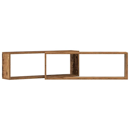 Wandregale 2 stk. Altholz 80 x 15 x 26 cm Holzwerkstoff