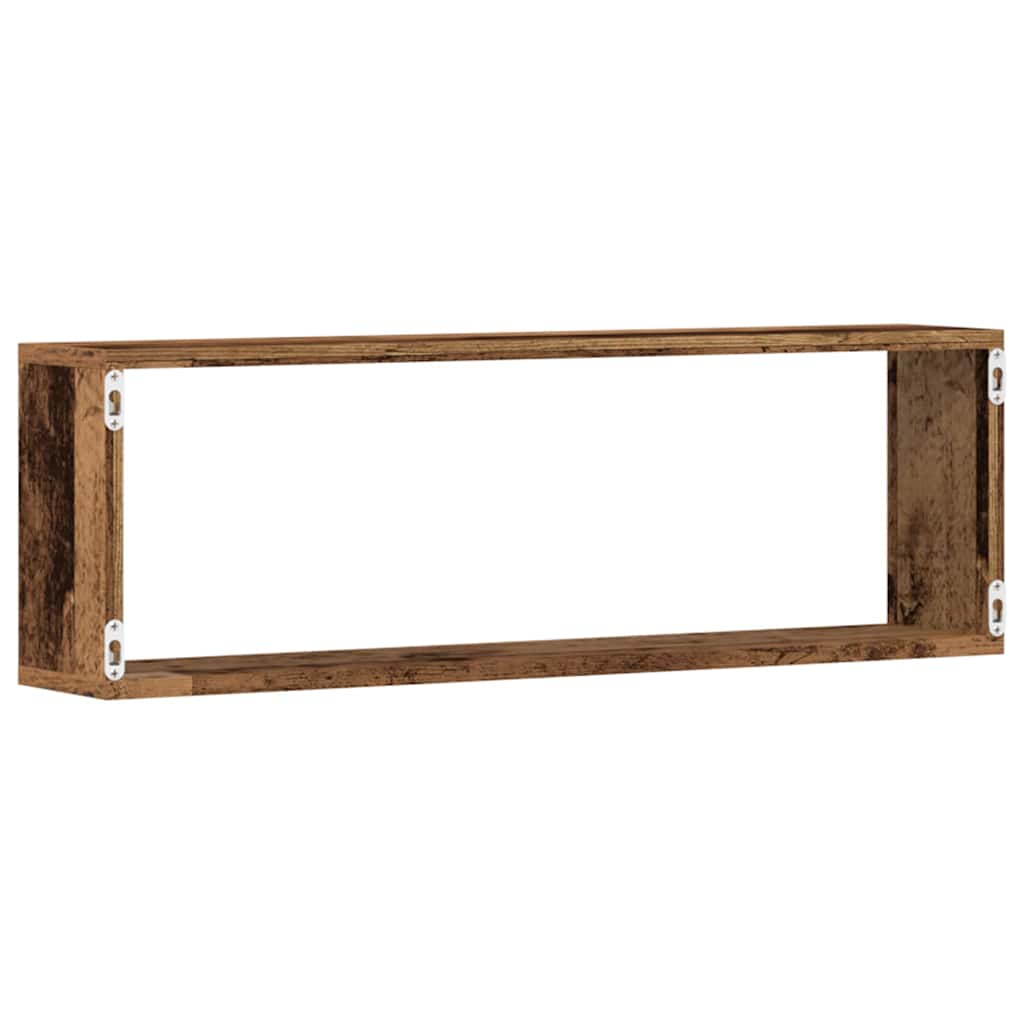 Wandregal mit Regal 2 pcs Altholz 80 x 15 x 26 cm Holzwerkstoff
