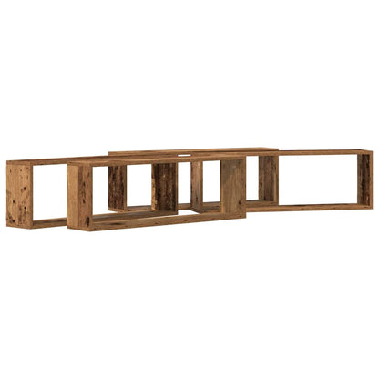 Wandregale 4 stk. Altholz 80 x 15 x 26 cm Holzwerkstoff