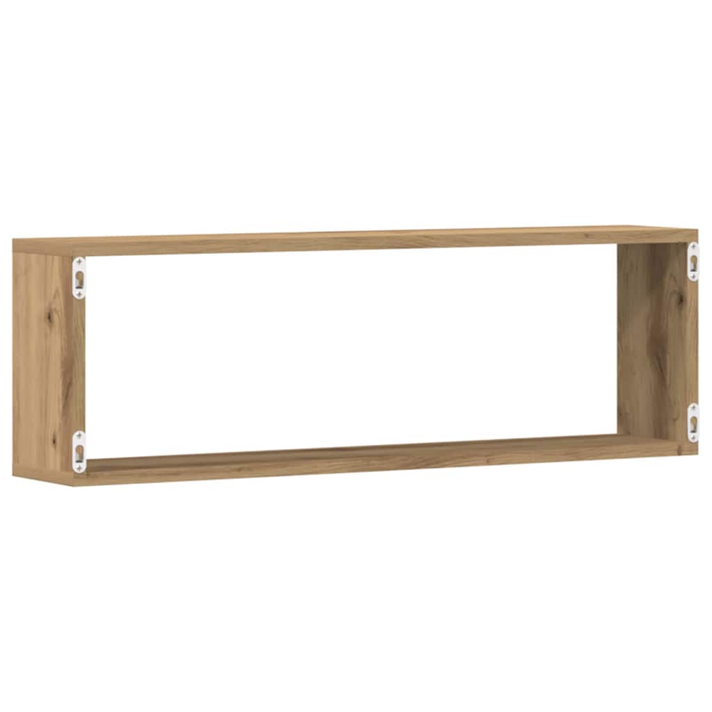 Wandregal 2 pcs Artisan-Eiche 80 x 15 x 26 cm Holzwerkstoff
