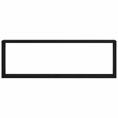 Wandregale 4 stk. Schwarz Eichen-Optik 80 x 15 x 26 cm
