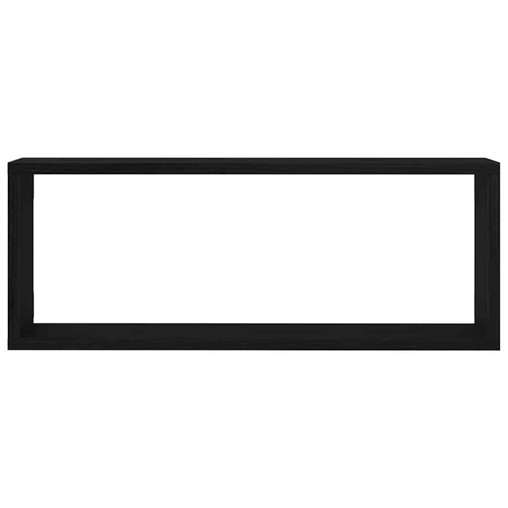 Wandregale 4 stk. Schwarz Eichen-Optik 60 x 15 x 23 cm