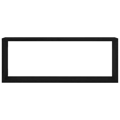 Wandregale 4 stk. Schwarz Eichen-Optik 60 x 15 x 23 cm