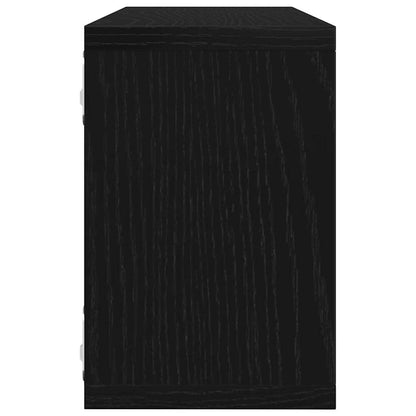 Wandregale 6 stk. Schwarz Eichen-Optik 60 x 15 x 23 cm