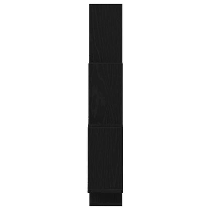Wandregal Wandhalterung Schwarz Eichen-Optik 78 x 15 x 93 cm