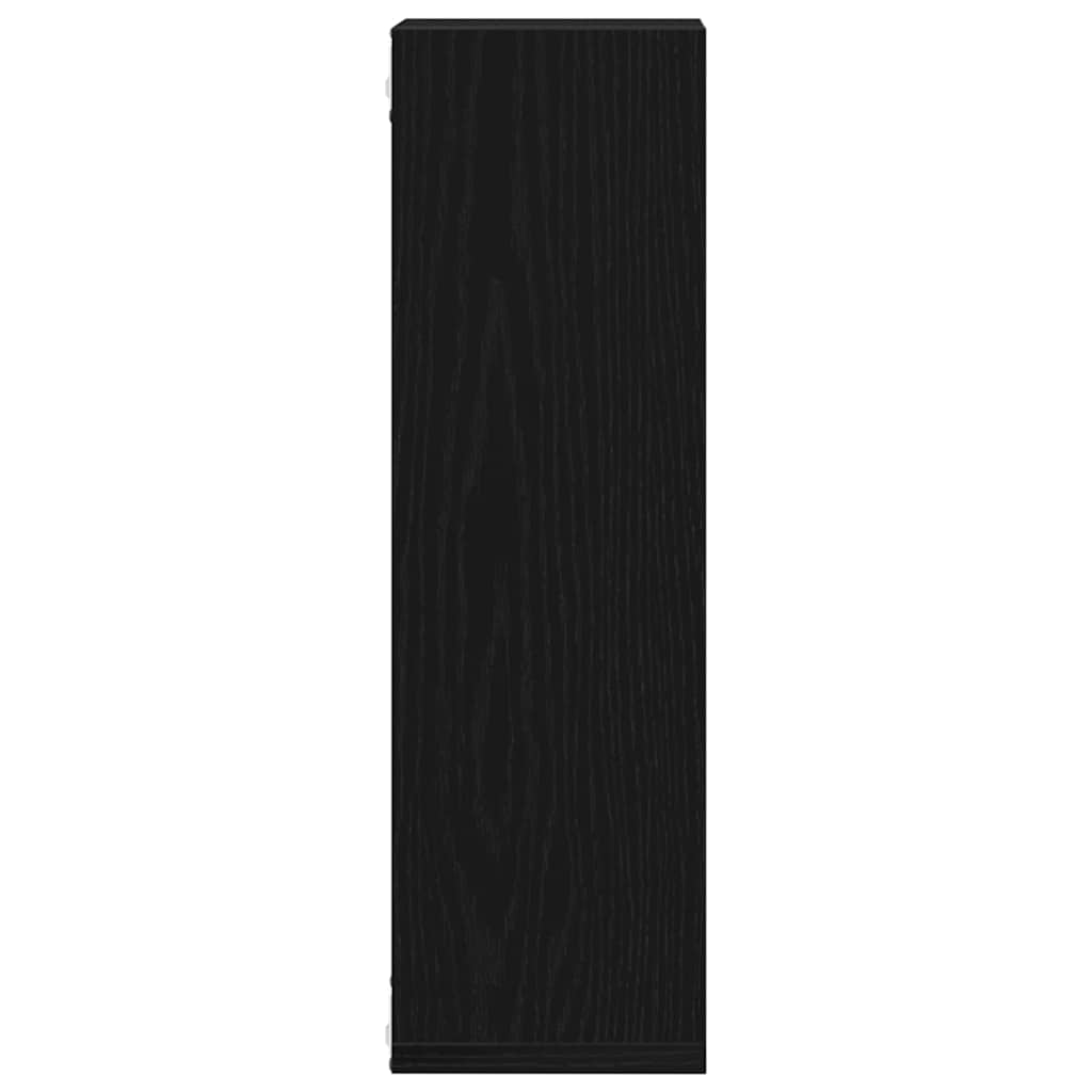 Wandregale mit Regal 2 pcs Schwarz Eichen-Optik 50 x 15 x 85 cm