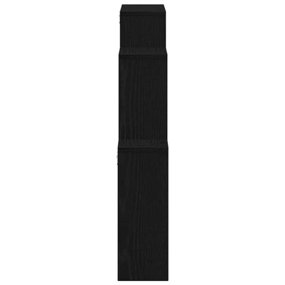 Wandregal Wandhalterung Schwarz Eichen-Optik 80 x 15 x 78,5 cm