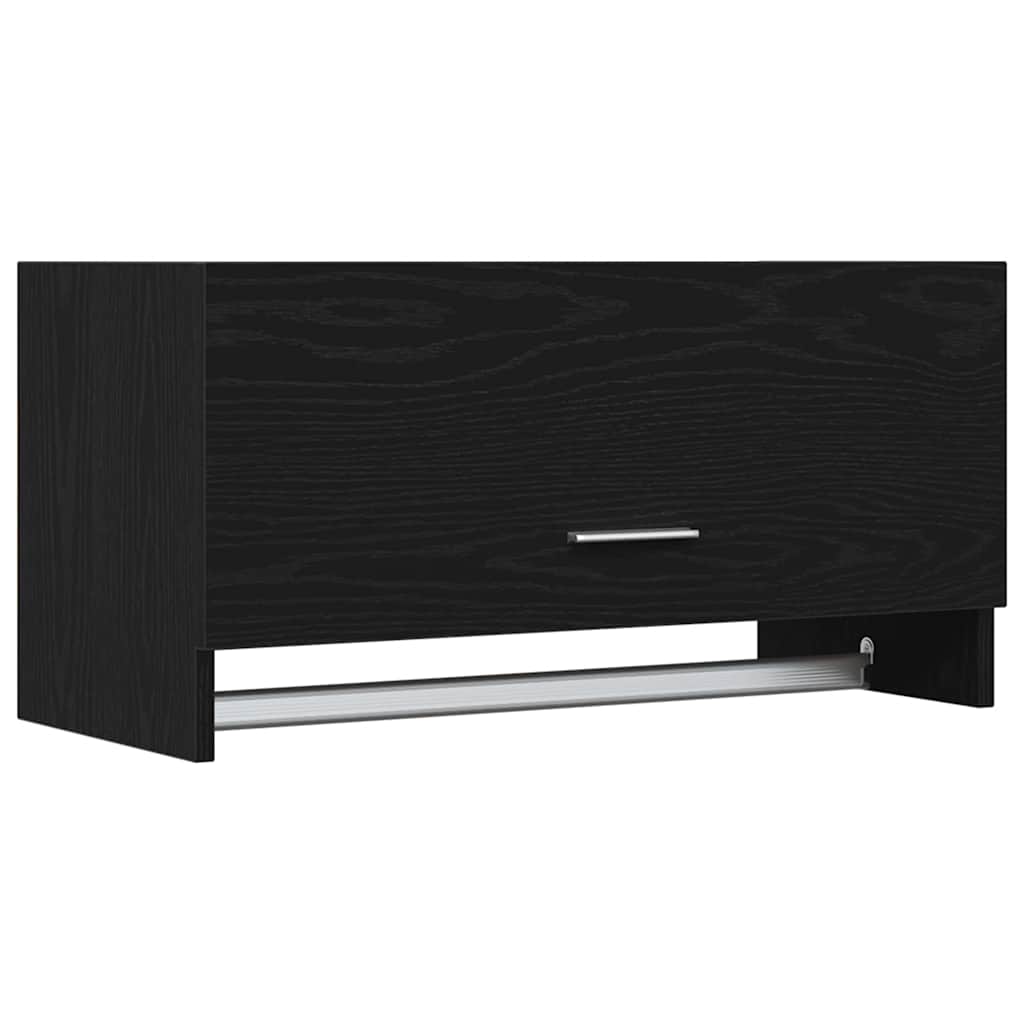Kleiderschrank mit Tür Schwarz 70 x 32.5 x 35 cm Holzwerkstoff