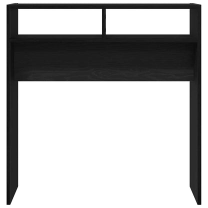 Konsolentisch Schwarz Eichen-Optik 78 x 30 x 80 cm