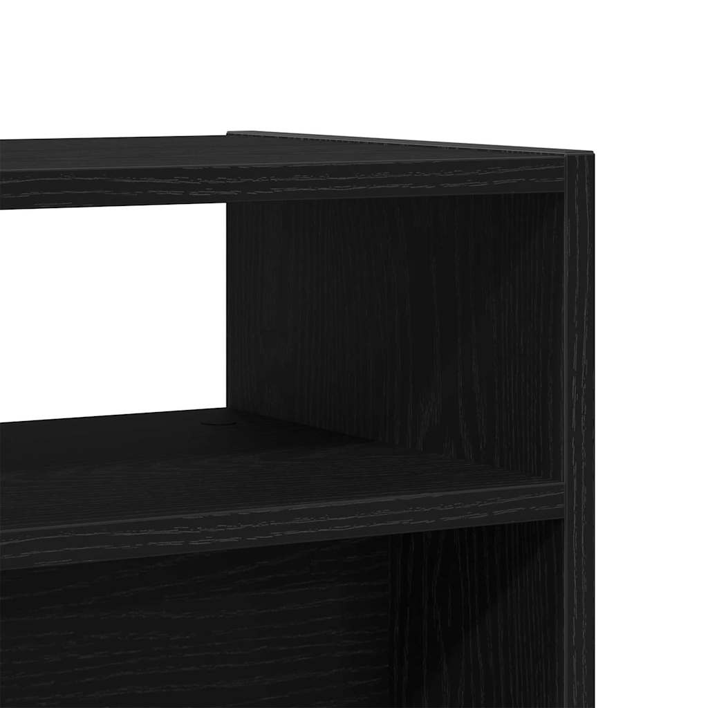 Konsolentisch Schwarz Eichen-Optik 105 x 30 x 80 cm