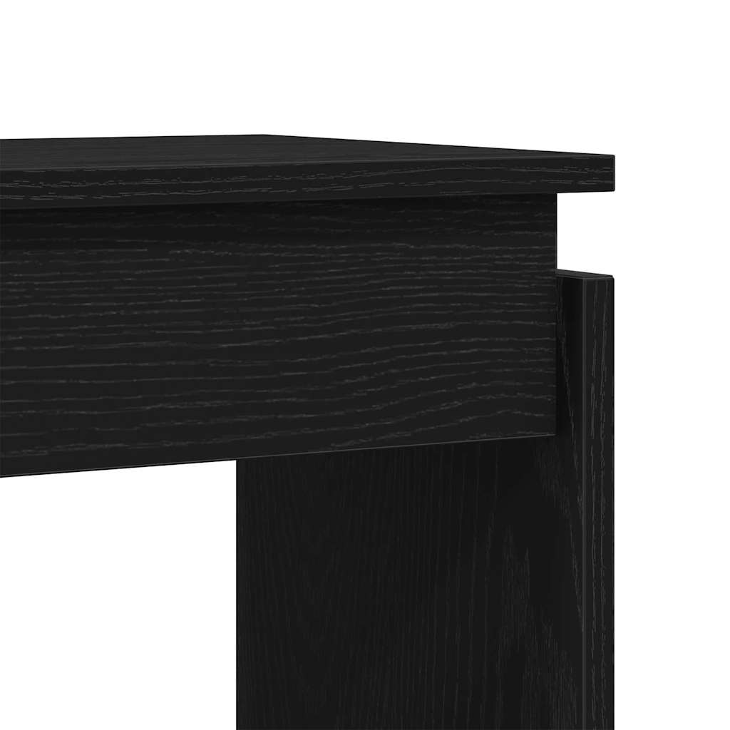 Konsolentisch Schwarz Eichen-Optik 80 x 30 x 80 cm
