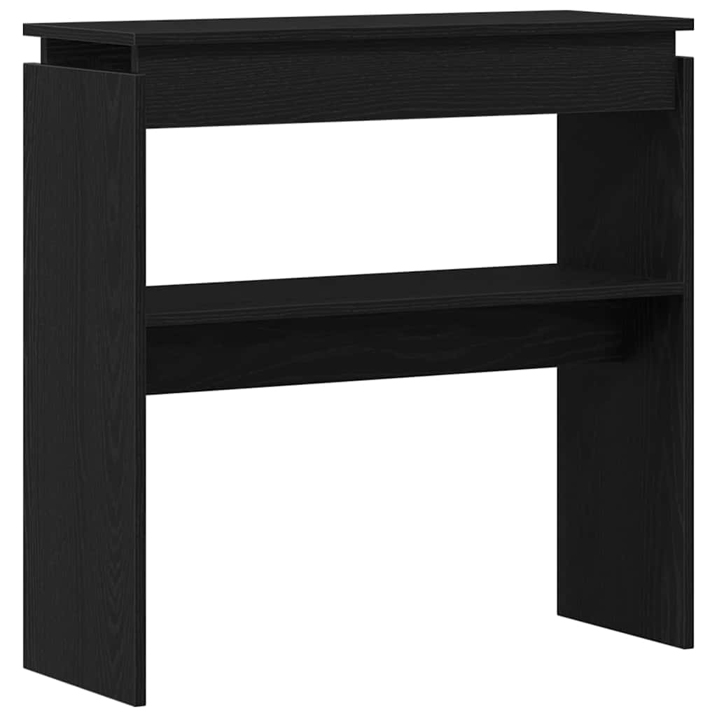 Konsolentisch Schwarz Eichen-Optik 80 x 30 x 80 cm