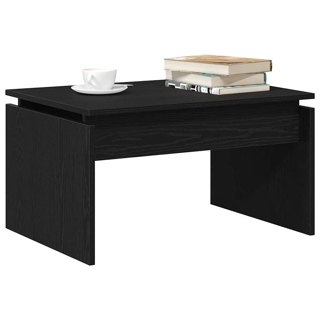 Couchtisch Schwarz Eichen-Optik 68 x 50 x 38 cm Holzwerkstoff