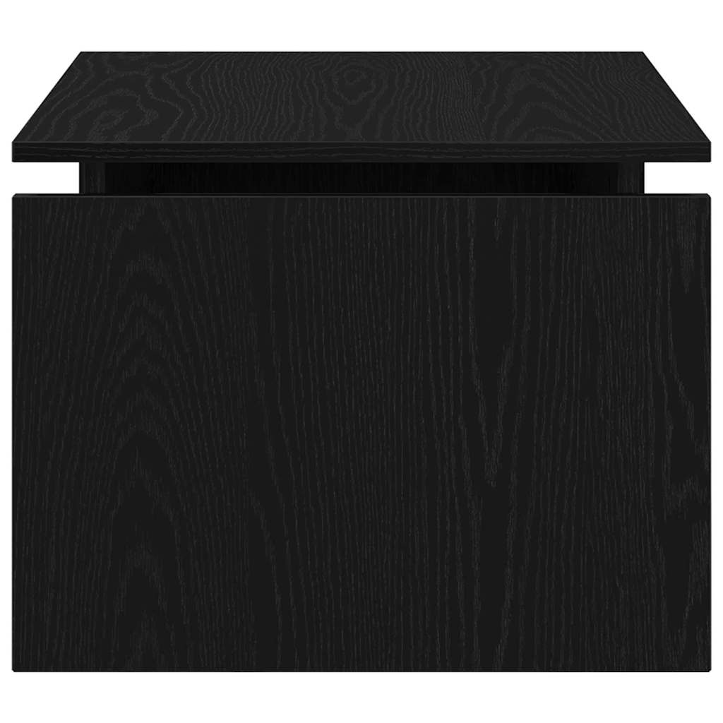 Couchtisch Schwarz Eichen-Optik 68 x 38 x 50 cm Holzwerkstoff