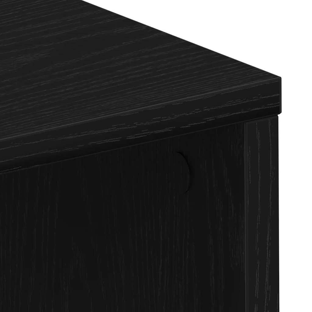 Schreibtisch Schwarz Eichen-Optik Holzwerkstoff