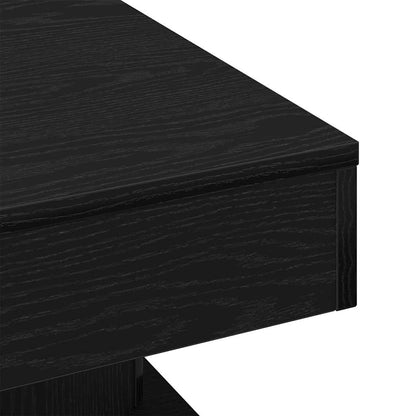 Couchtisch Schwarz Eichen-Optik 57 x 57 x 30 cm Holzwerkstoff