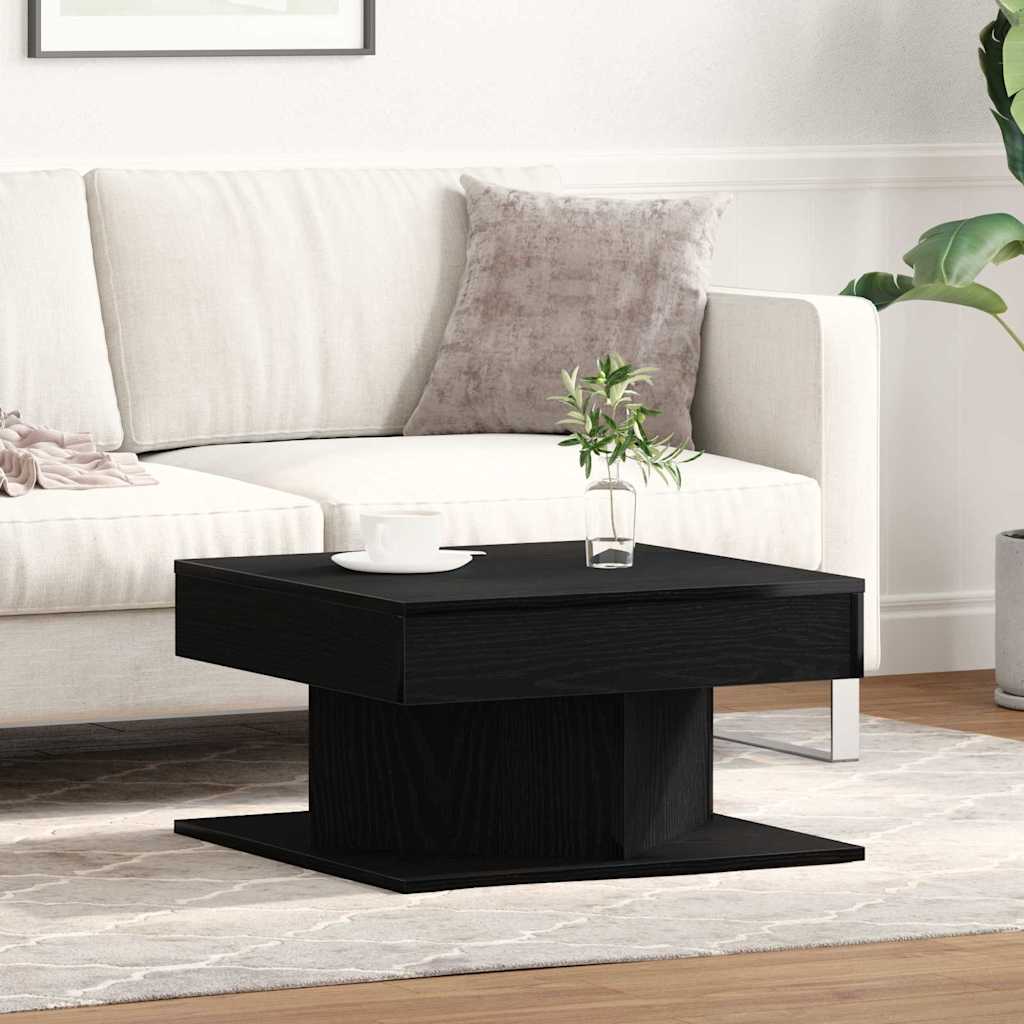 Couchtisch Schwarz Eichen-Optik 57 x 57 x 30 cm Holzwerkstoff