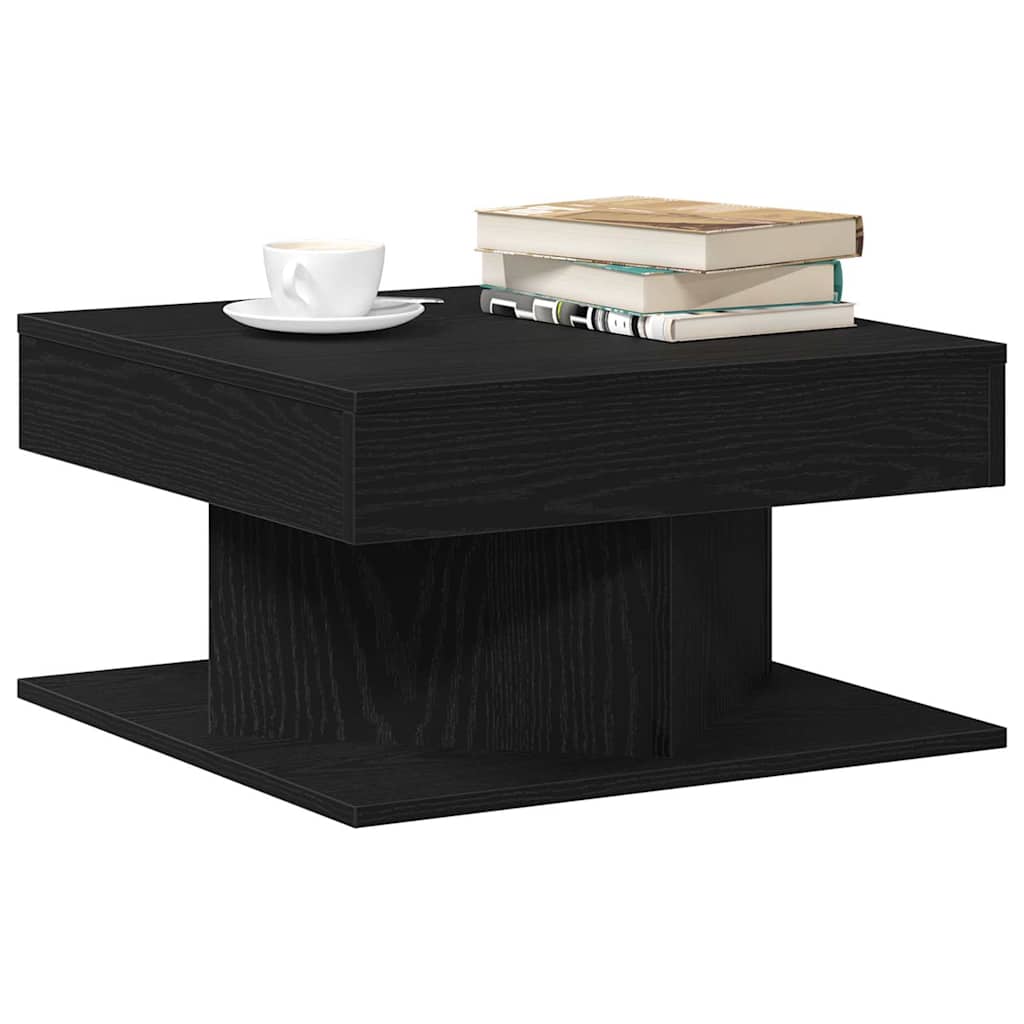 Couchtisch Schwarz Eichen-Optik 57 x 57 x 30 cm Holzwerkstoff