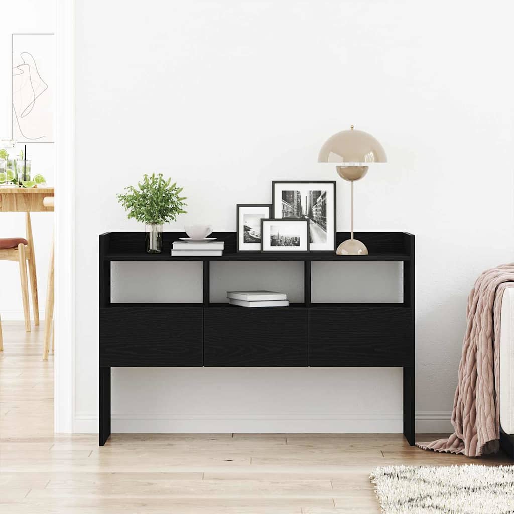 Sideboard Schwarz Eichen-Optik 105 x 30 x 70 cm Holzwerkstoff