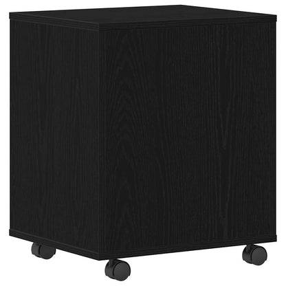Rollschrank 45 x 38 x 54 cm Holzwerkstoff Schwarz Eichen-Optik