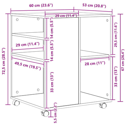 Aufbewahrungsschrank 60 x 53 x 72,5 cm Holzwerkstoff