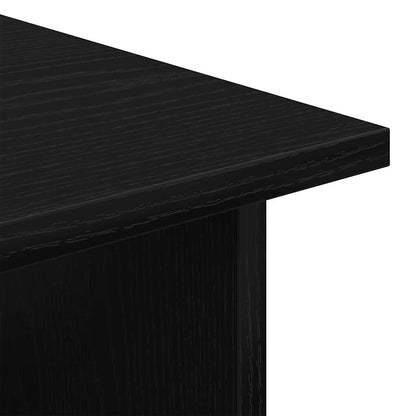 Rollschrank 60 x 45 x 55 cm Holzwerkstoff Schwarz Eichen-Optik