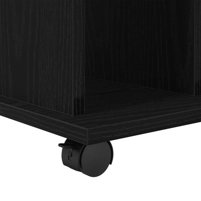 Rollschrank 60 x 45 x 55 cm Holzwerkstoff Schwarz Eichen-Optik