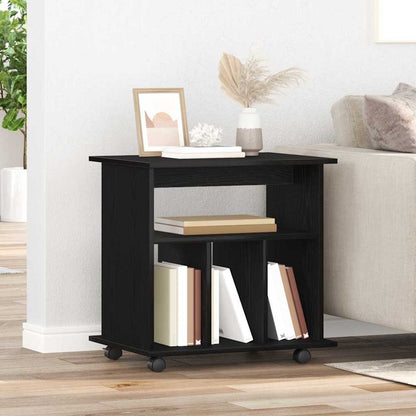 Rollschrank 60 x 45 x 55 cm Holzwerkstoff Schwarz Eichen-Optik