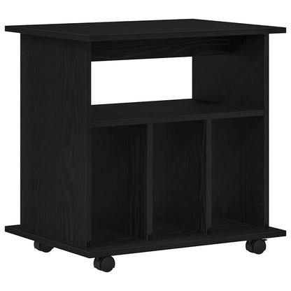 Rollschrank 60 x 45 x 55 cm Holzwerkstoff Schwarz Eichen-Optik