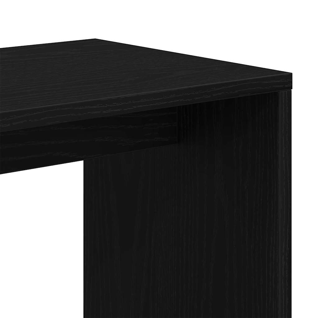 Nestingtisch 3 stk. Schwarz Eichen-Optik 55 x 30 x 50 cm