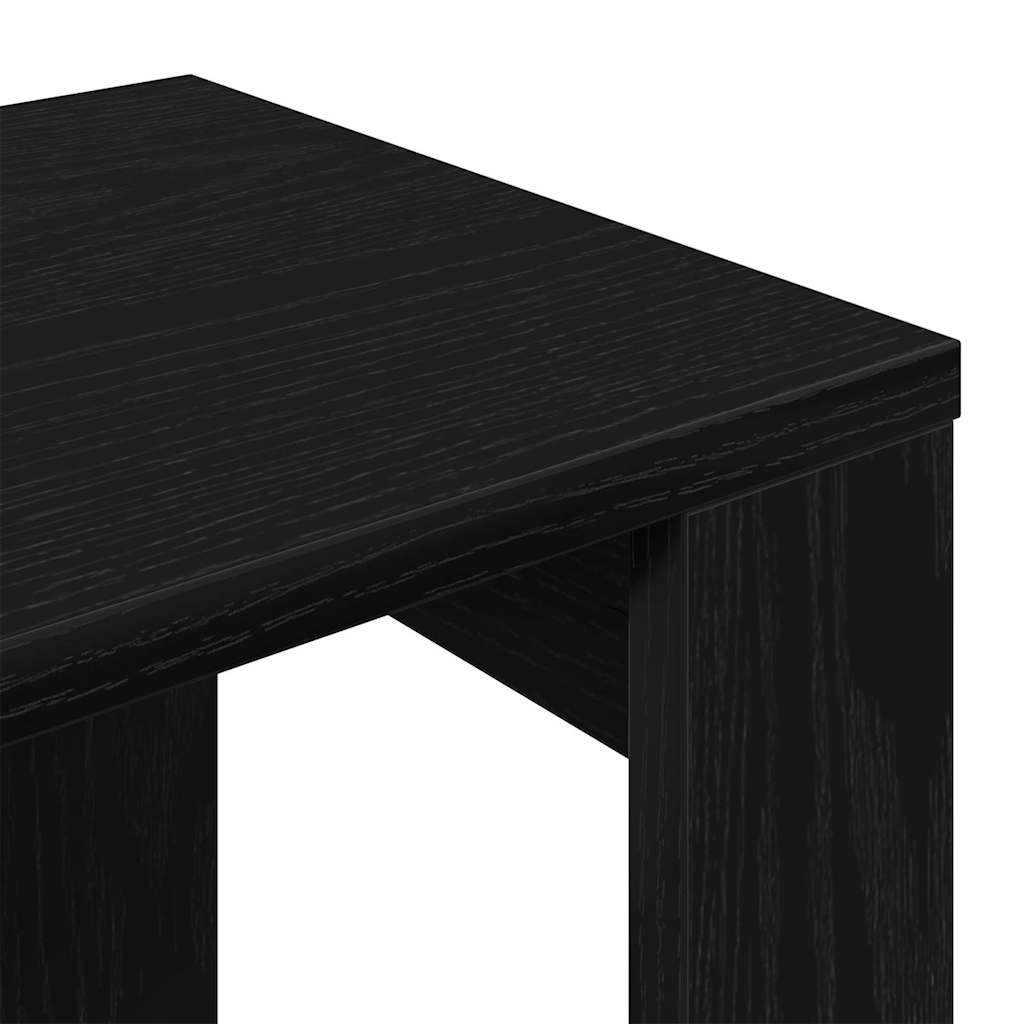 Satztische 3 Stk. Schwarz Eichen-Optik 61 x 28 x 47 cm