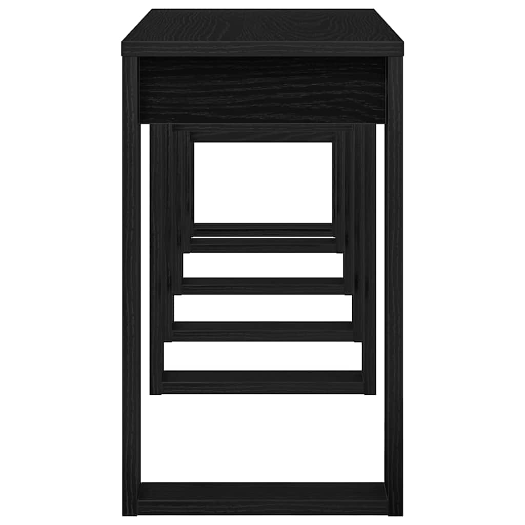 Satztische 3 Stk. Schwarz Eichen-Optik 61 x 28 x 47 cm