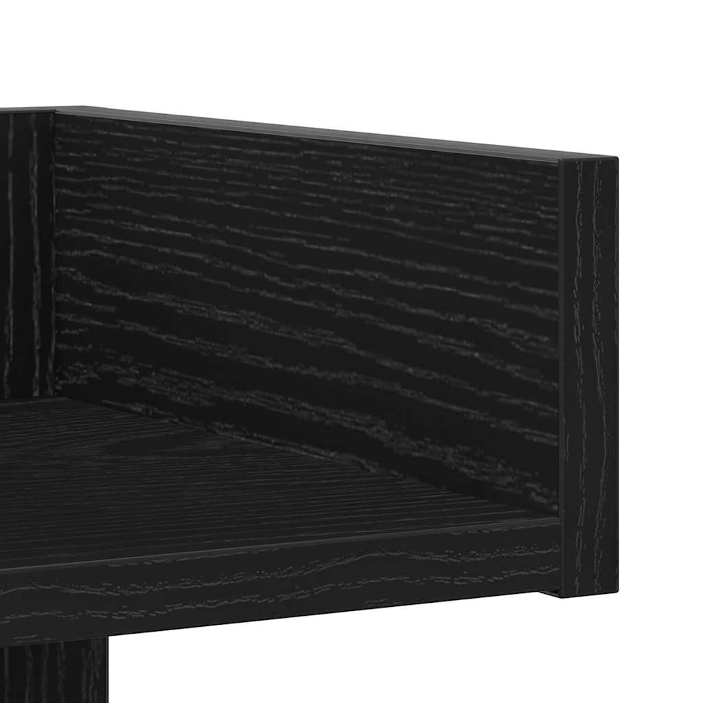 Bücherregal Schwarze Eiche 48 x 25.5 x 140 cm Holzwerkstoff